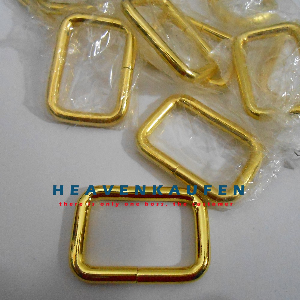 Ring Kotak Tas 3 cm Warna Gold (Emas) Kualitas Premium Tebal 4,5 mm