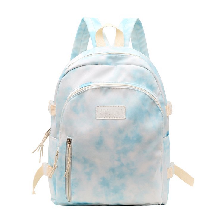 TAS RANSEL WANITA KANVAS TIE DYE IMPORT BIRU BACKPACK CEWEK BESAR KOREA MERVALE TA599B2 GENDONG SEKOLAH PUNGGUNG KULIAH KERJA FASHION REMAJA KEKINIAN MURAH BRANDED BATAM PREMIUM