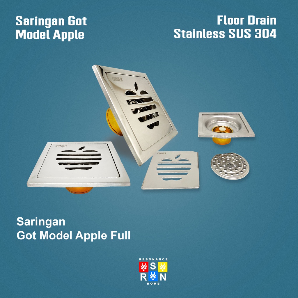 Saringan Got Model Apple Full Stainless SUS 304 Tebal Resonance Home