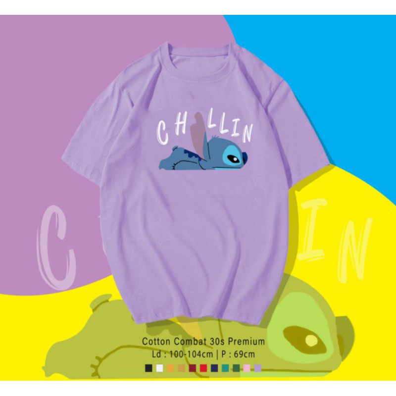 T-SHIRT / TUMBLR TEE KAOS CHILLIN LILSTICTH OVERSIZE PREMIUM