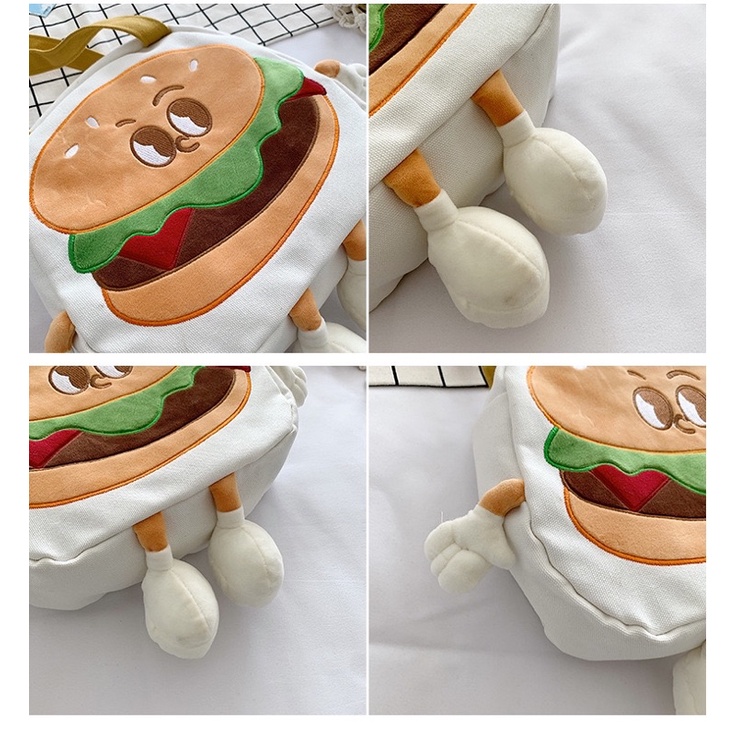 Tas Tote bag Burger Hamburger TL018 kanvas fashion