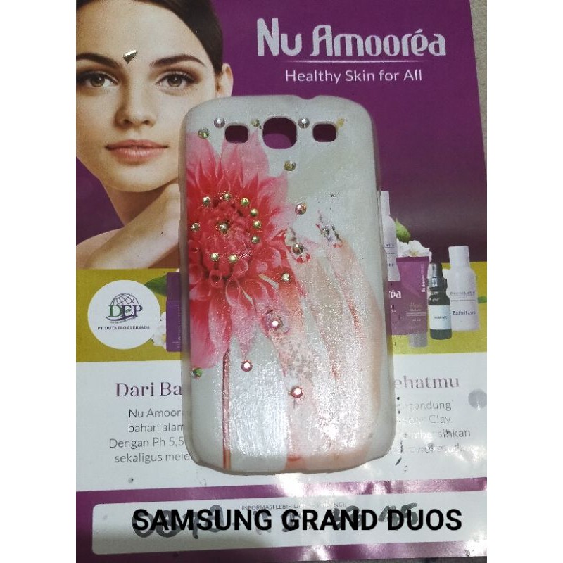 HardCase Pink Bunga tangan Untuk Hp Samsung Grand Duos