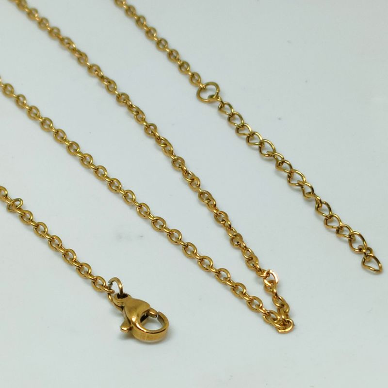 kalung titanium model Nuri gold anti karat dan anti gatal