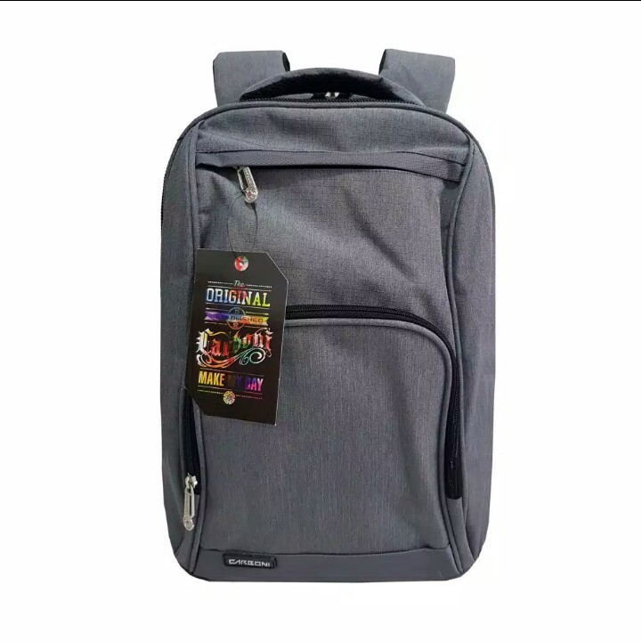 Tas carboni tas ransel pria dan wanita tas punggung backpack original - grey