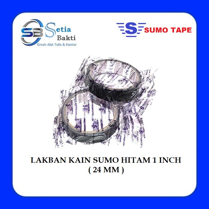 

SUMO TAPE - Lakban Kain Jilid 1 Inch Hitam - 1 Pcs