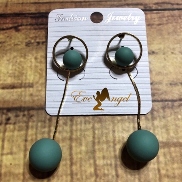 Long Ball Korean Earring anting Korea panjang bola bola premium hits kekinian