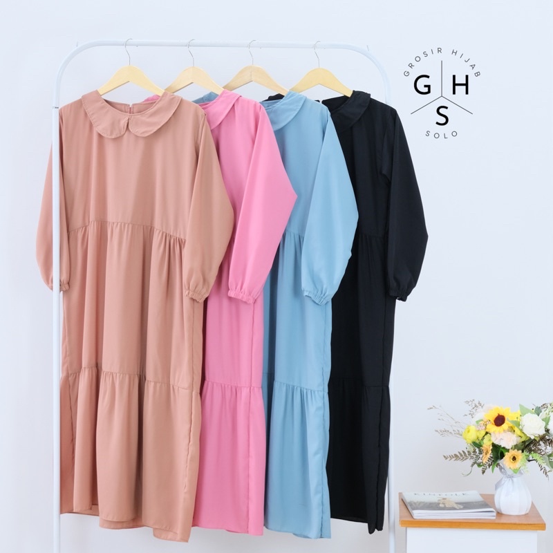 (MGA) GAMIS MIDI SAFEINA OVERSIZE RUFFLE DAILY BUSUI DRESS WOLFIS