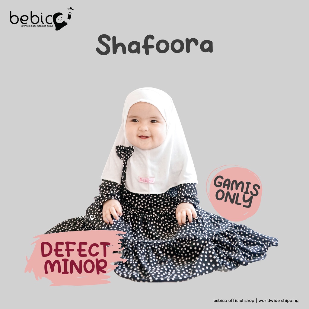 BEBICA Shafoora Gamis Tanpa Hijab Defect [Gamis Bayi / Anak]