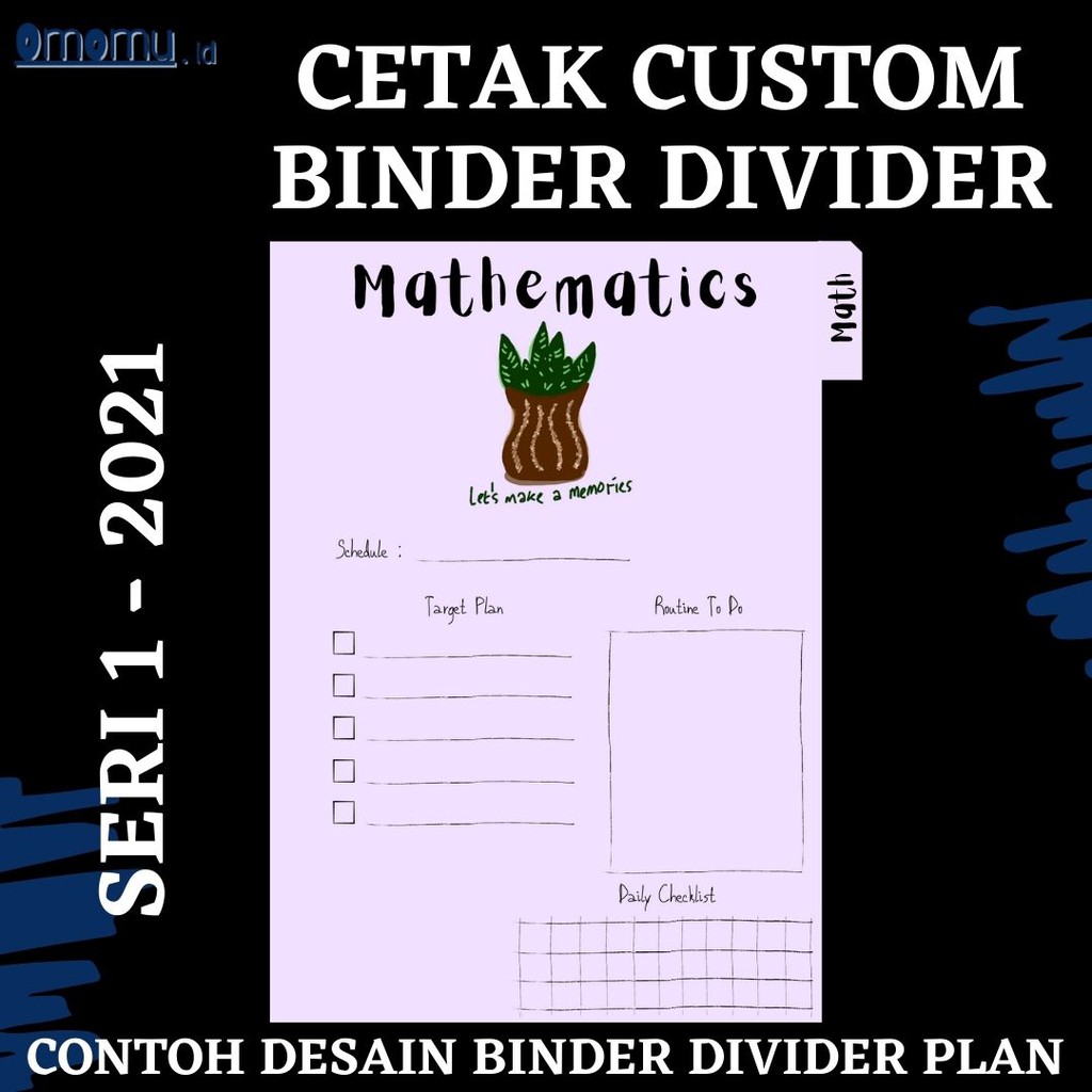 

BINDER DIVIDER/PEMBATAS BINDER/BINDER DIVIDER PLAN/PLANNER MURAH [A5/B5/A6] (20/26/6/2 RING)
