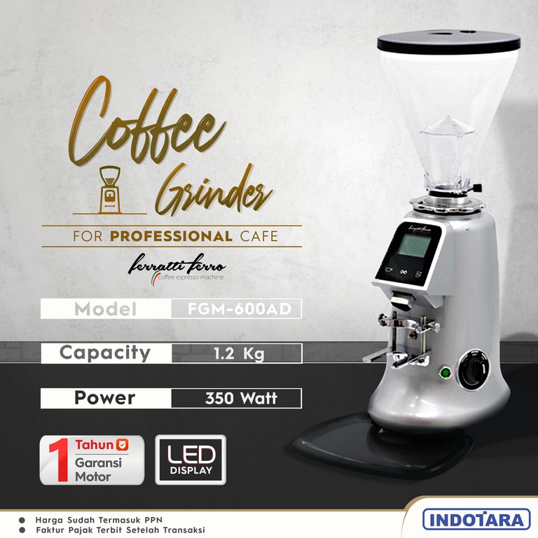 Coffee Grinder Machine / Alat Penggiling Kopi Ferratti Ferro FGM600AD