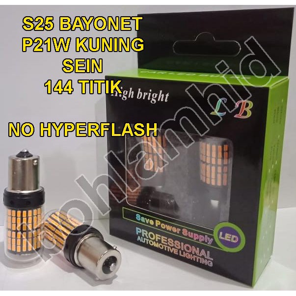 Lampu LED Sein Bayonet Mobil S25 144 Titik CANBUS Luminos Super Terang