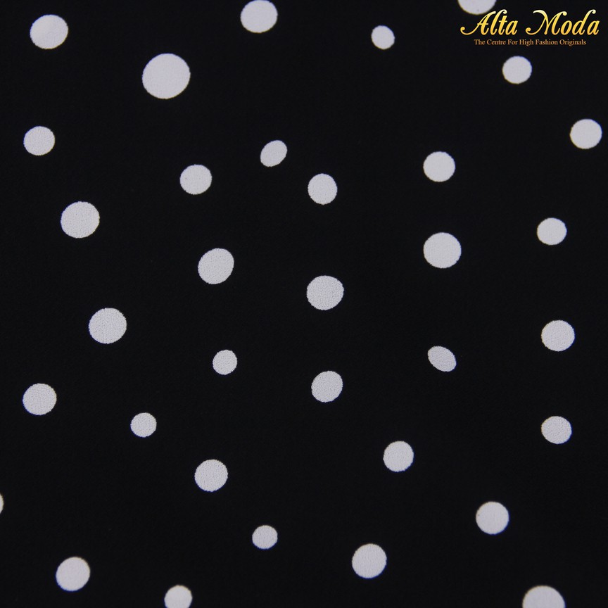 

Alta Moda Heavy Cady Stretch Zara Hitam Polkadot Putih Kecil (1M)