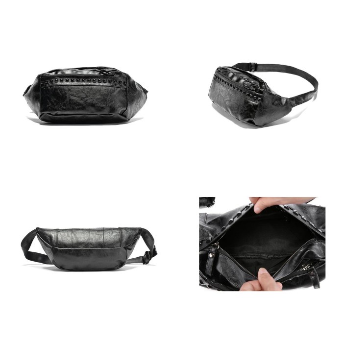 Tas Selempang Slempang Kulit Sintetis Unisex Cowok Cewek Slingbag Style Korea