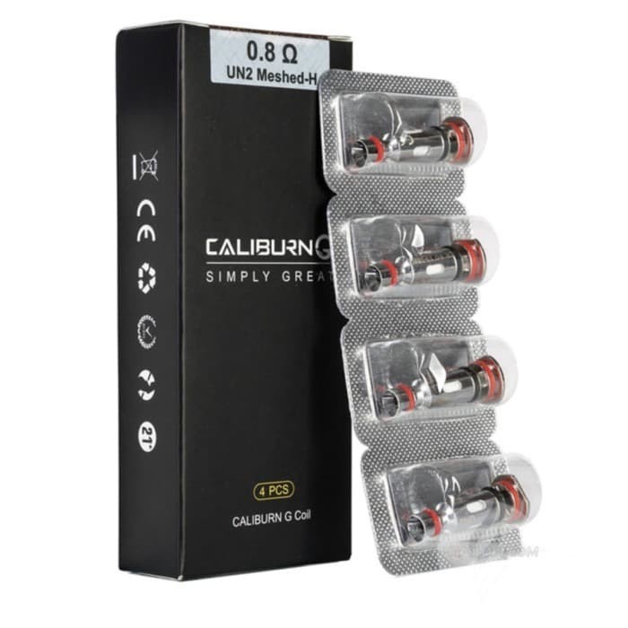 COIL CALIBURN G UN2 MESHED-H 0.8 OHM AUTHENTIC BY UWELL ISI 4 PCS