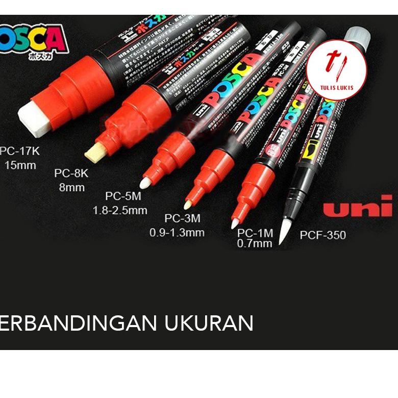 

WYMN SPIDOL UNI POSCA MARKER PC - 1M (EXTRA FINE POINT) TIP 0.7mm ⇏ 50