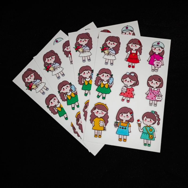 

Sticker Cute Girl Deco scrapbook aesthetic