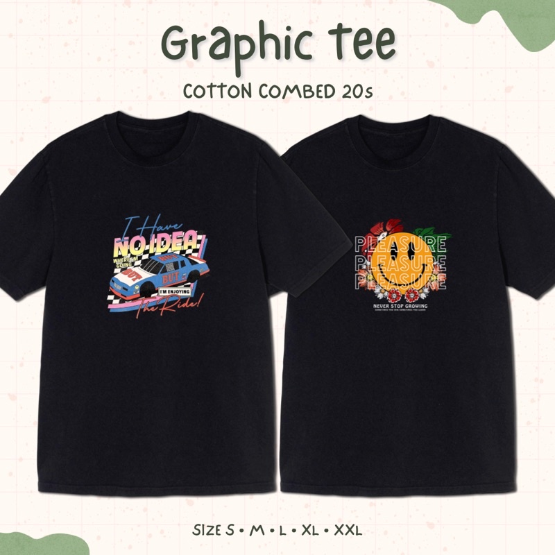 [TEBAL] BLOOMANIA - Kaos Graphic Tee COTTON COMBED 20S