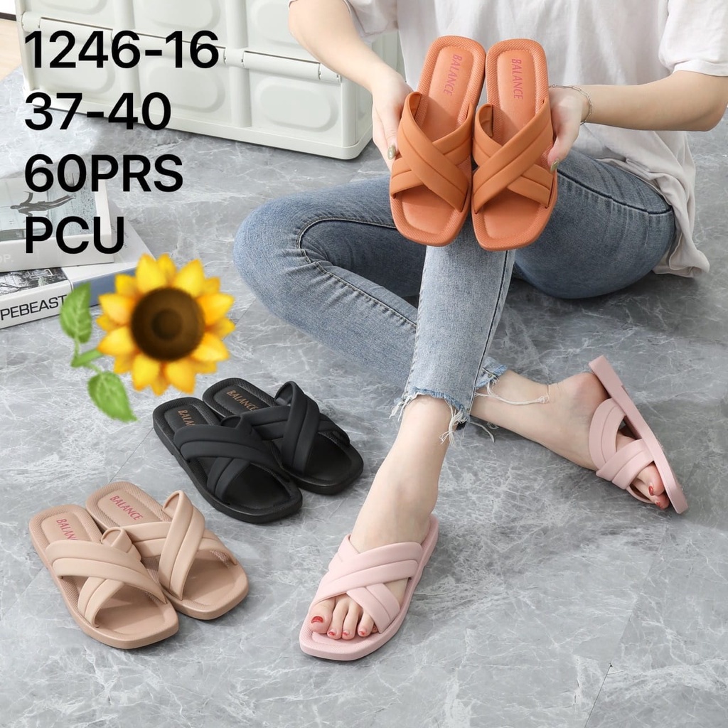 Sandal Karet Jelly Wedges Wanita import Model Terbaru Original Kekinian by AGUNGSTYLE Balance 1246-16