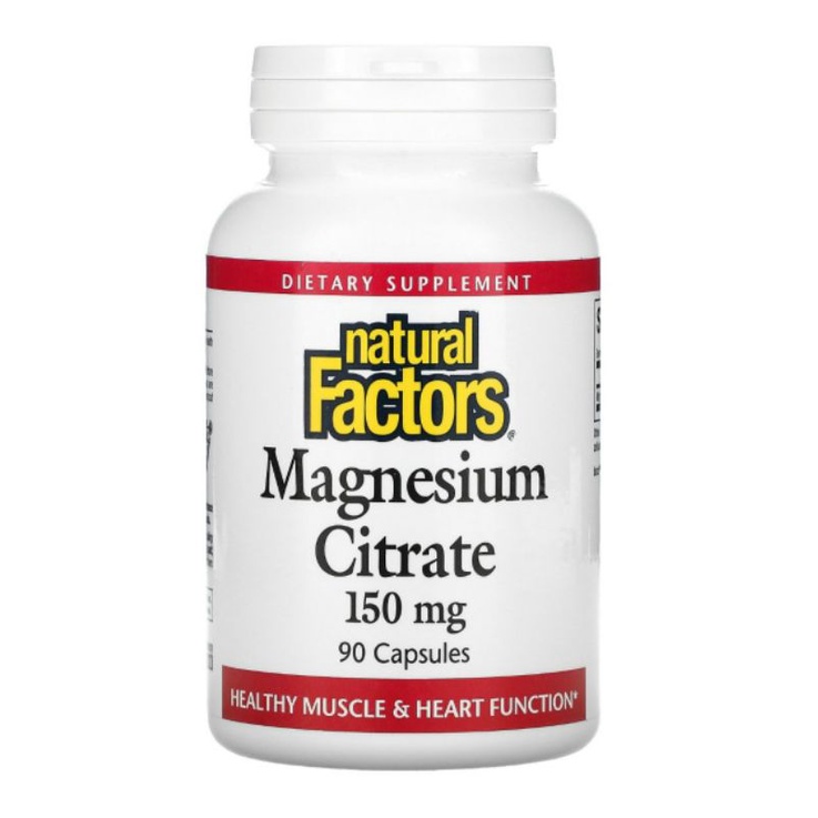 Natural Factors Magnesium Citrate 150 mg 90 Capsules