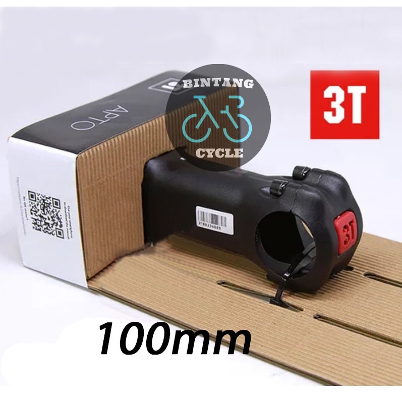 STEM APTO 3T Stealth 100mm - Stem Aluminium Road Bike