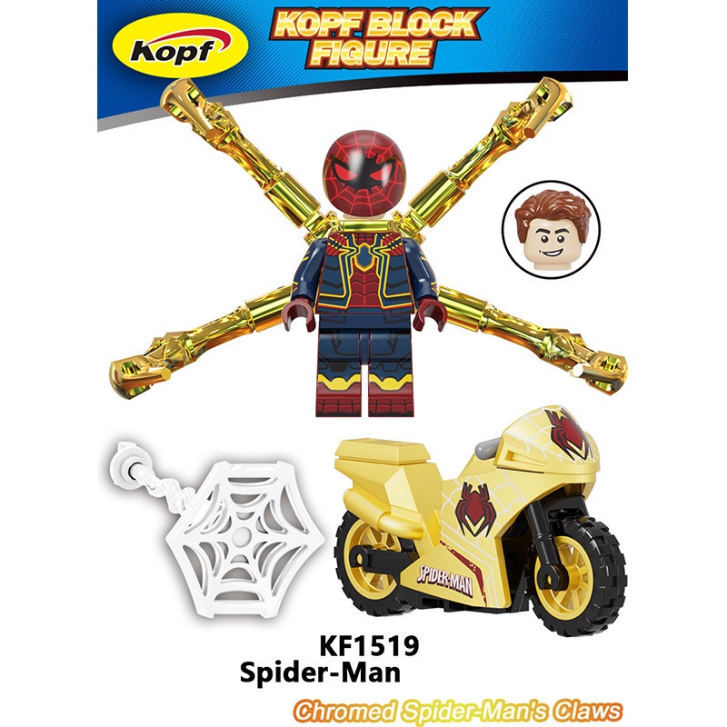 1pc Mainan Puzzle Balok Bangunan Seri Superhero Spiderman Bahan ABS Untuk Anak