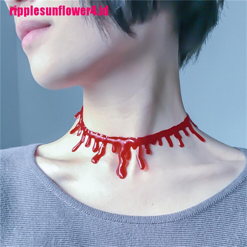 Kalung Choker Model Darah Kematian Punk Rock Untuk Pesta Halloween