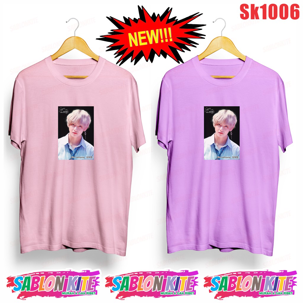 MURAH!!! KAOS KPOP TAEHYUNG V SK1006 FG JK V JIN JH JM SG UNISEX COMBED 30S