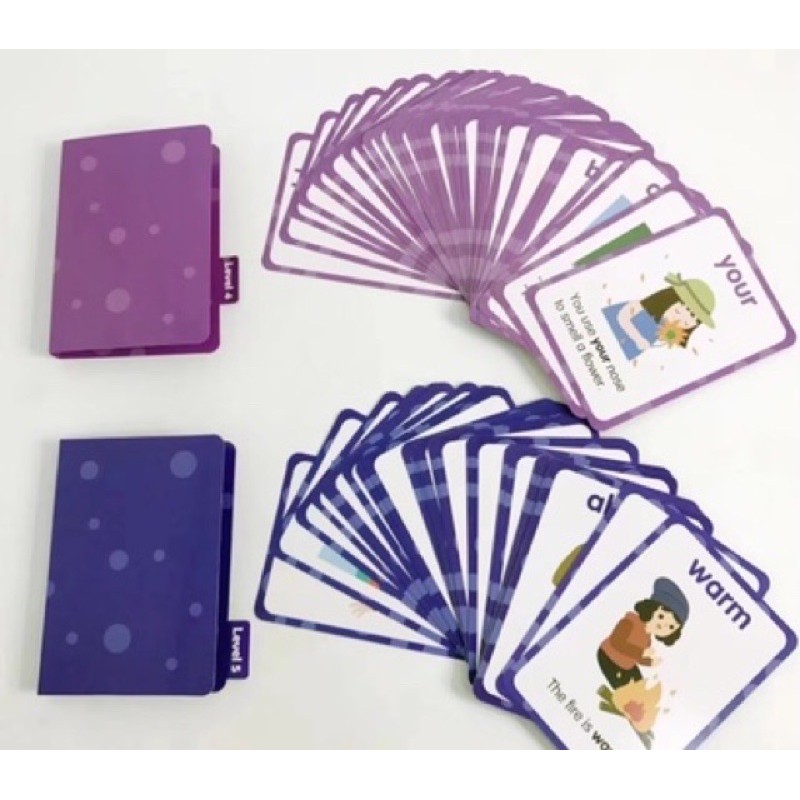 Saalin 220 sight words flash card - activity games - buku import anak