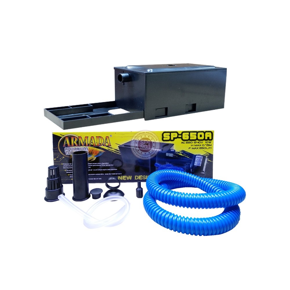 Top filter aquarium lengkap Merek Armada, Box filter lengkap Armada, Box filter lengkap merek armada