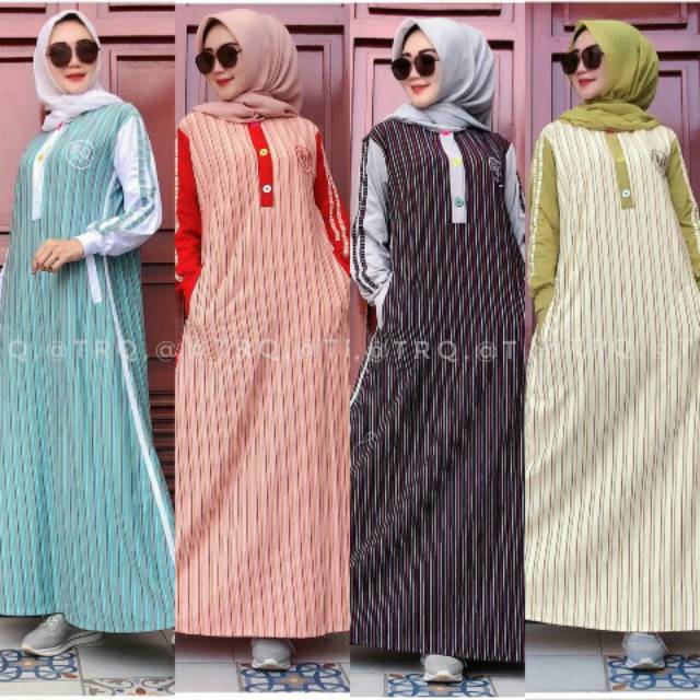 Gamis dress kaos premium busui didepan