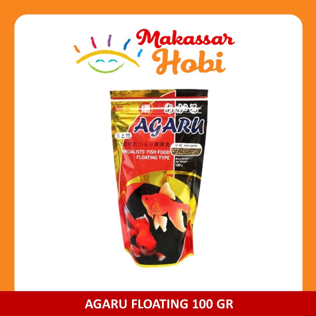 AGARU Floating &amp; Sinking 100gr Makanan Pakan Ikan Hias Mas Koki 100 gr