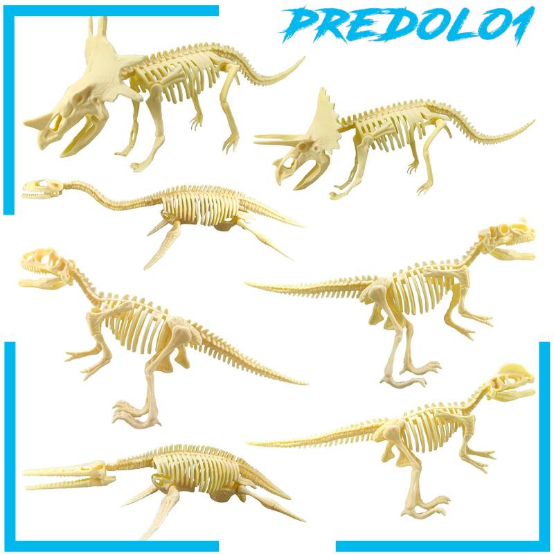 7Pcs Realistic Dinosaur Skeleton Toys Assorted Bones Figures Toys Gifts