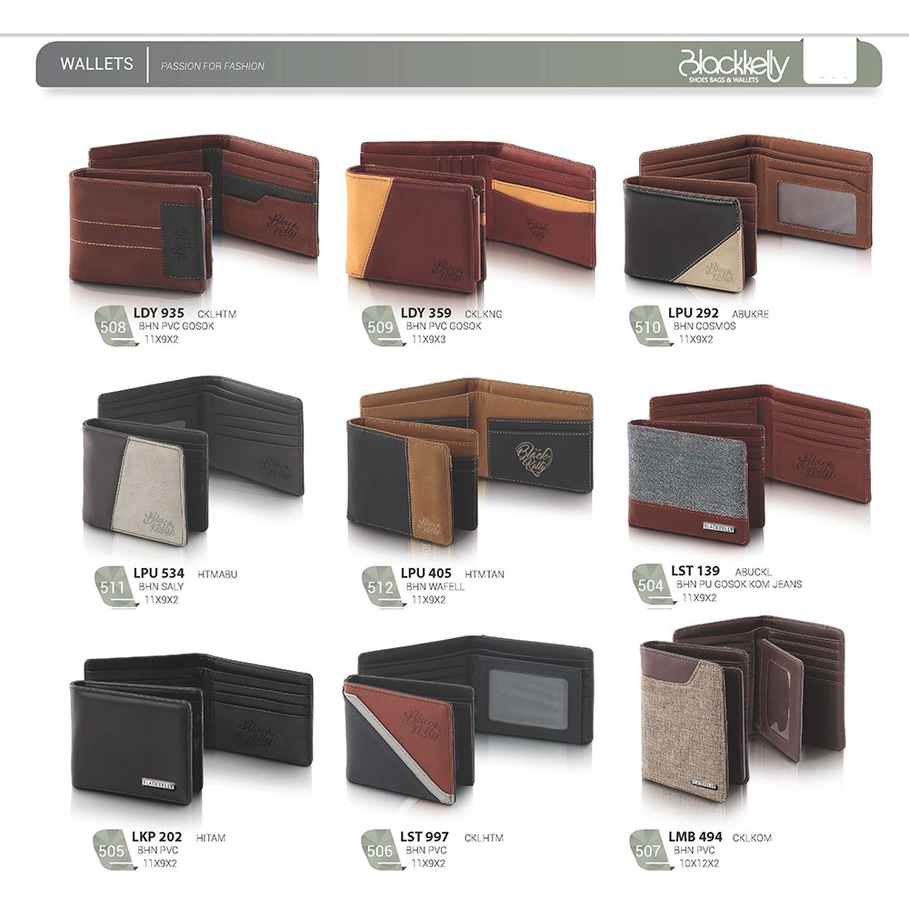 Dompet Cibaduyut Murah Wallet Lipat Pria Blackkelly LPU