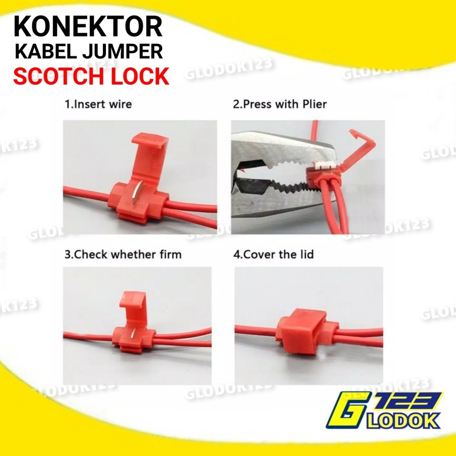 Konektor Kabel Jumper Snap Scotch Lock Pengaman Kabel