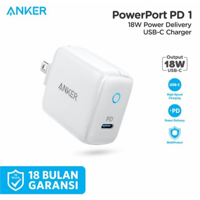 Anker Powerport PD 1 Power Delivery 18Watt New Murah - A2019