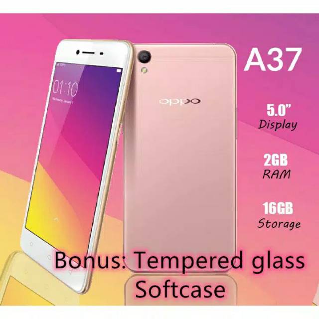 Oppo A37 hp android RAM 2 GB Internal 16 GB Jaringan 4G LTE