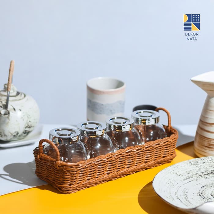 

Dekornata Meria Rotan Tray / Nampan Rattan / Tatakan Rattan