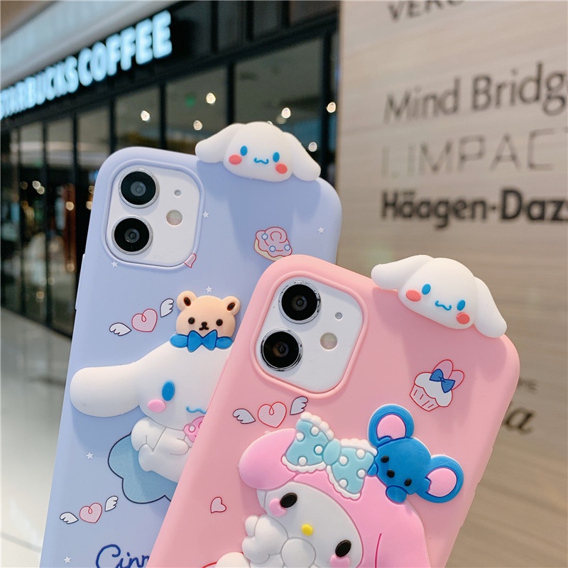 Soft Case Silikon Motif Kartun Anjing 3D Untuk Samsung Galaxy S8 S9 S10 S20 S21 S22 FE Plus Note 8 9 10 20 Ultra