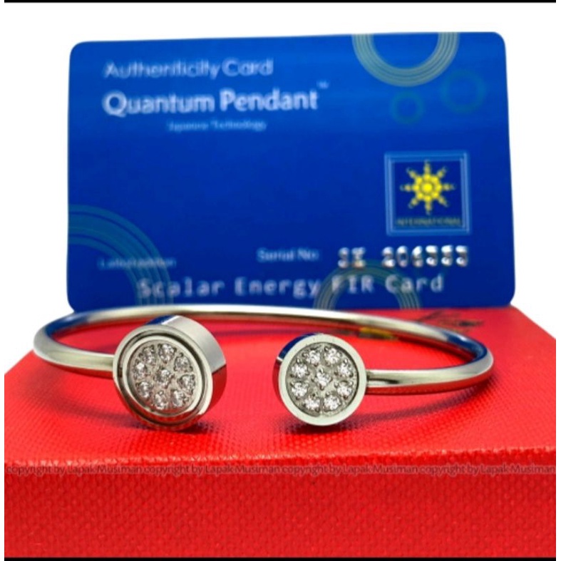 Gelang Kesehatan Gelang Bangle Titanium Maghnet Penangkal Ion Negatif