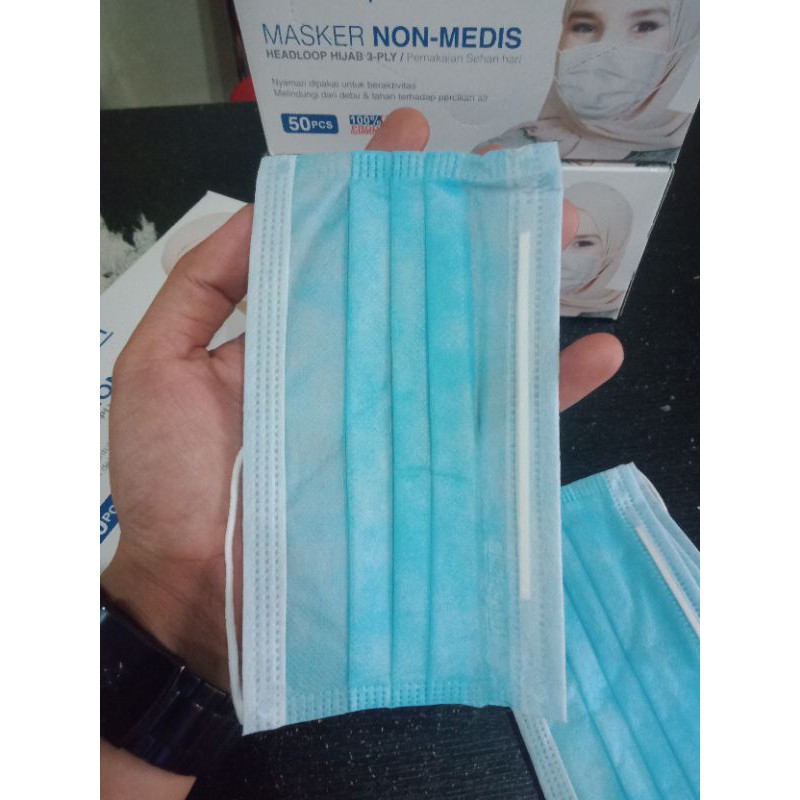 Masker OneHealth Hijab 3 Ply isi 50 Pcs / Masker Non Medis Jilbab