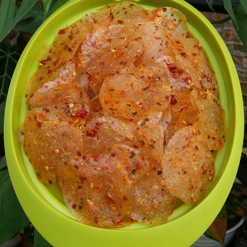 

KERIPIK KACA PEDAS RENYAH DAN GURIH 50 gr