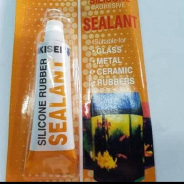 

lem sealent bening / lem kaca bening / lem silikon sikisei 35g