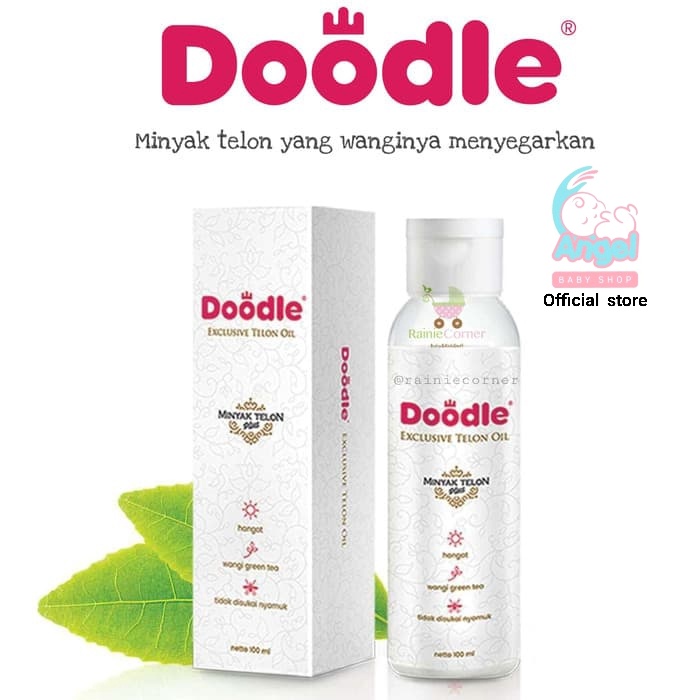 MINYAK TELON DOODLE GREEN TEA untuk bayi anak 60ml / 100ml