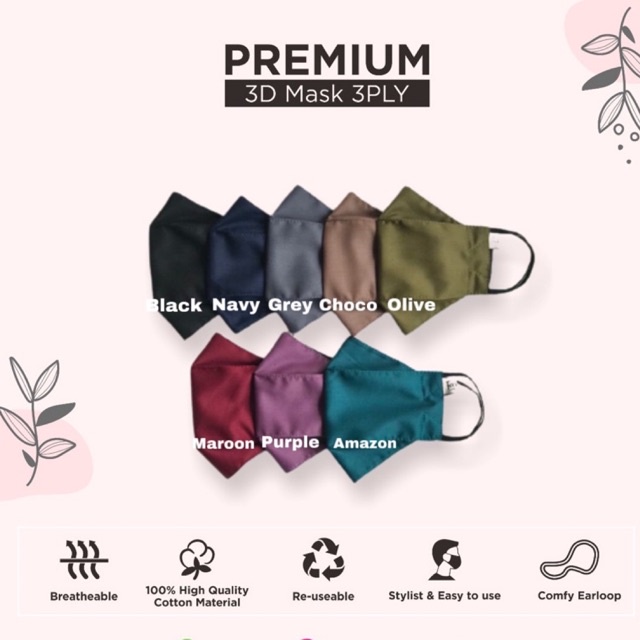 PROMO MASKER KAIN 3D PREMIUM  3Ply earloop BELI 11 GRATIS 1