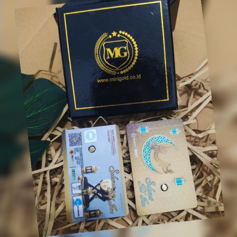 MINI GOLD 0,025 gr GIFT SERIES Mingold LEBARAN IDUL FITRI Emas Mini 999,9%