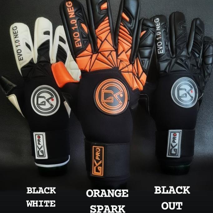 Sarung Tangan Kiper GK Pro Evo 1.0 Neg Black Series GoalKeeper Gloves
