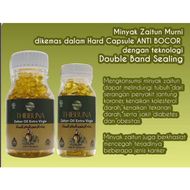 Minyak Zaitun Thibbuna 200 Kapsul| Thibbuna Zaitun Oil