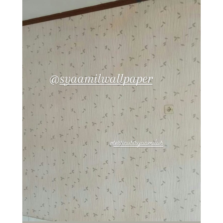 Wallpaper Murah - Wallpaper Dinding Stiker Dinding - Wallpaper Dinding Minimalis - Motif Daun Salur