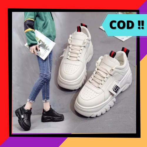 SEPATU SNEAKERS WANITA HAK TINGGI SEPATU SNEAKERS WANITA KOREA SNEAKERS TINGGI WANITA SEPATU SNEAKER
