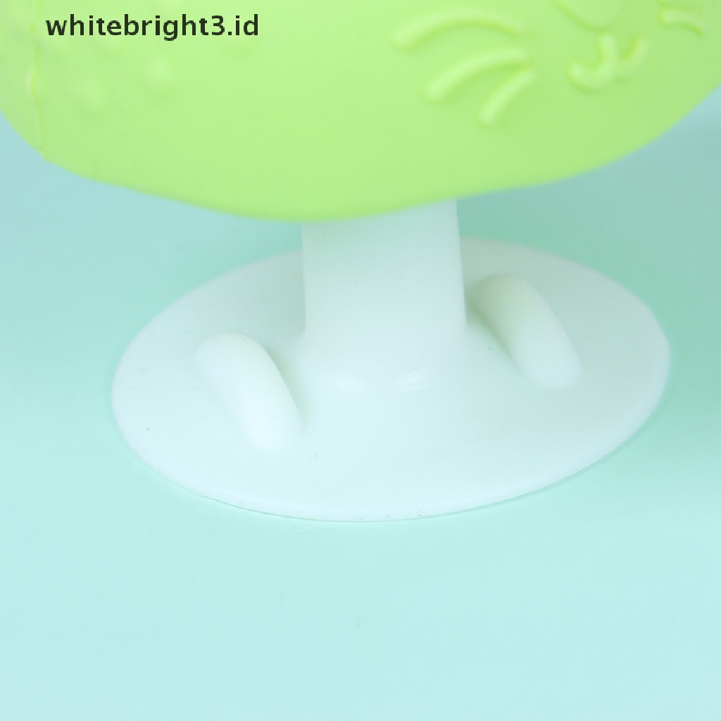 (whitebright3.id) Mainan Teether Bentuk Jamur Bahan Silikon Untuk Bayi Baru Lahir